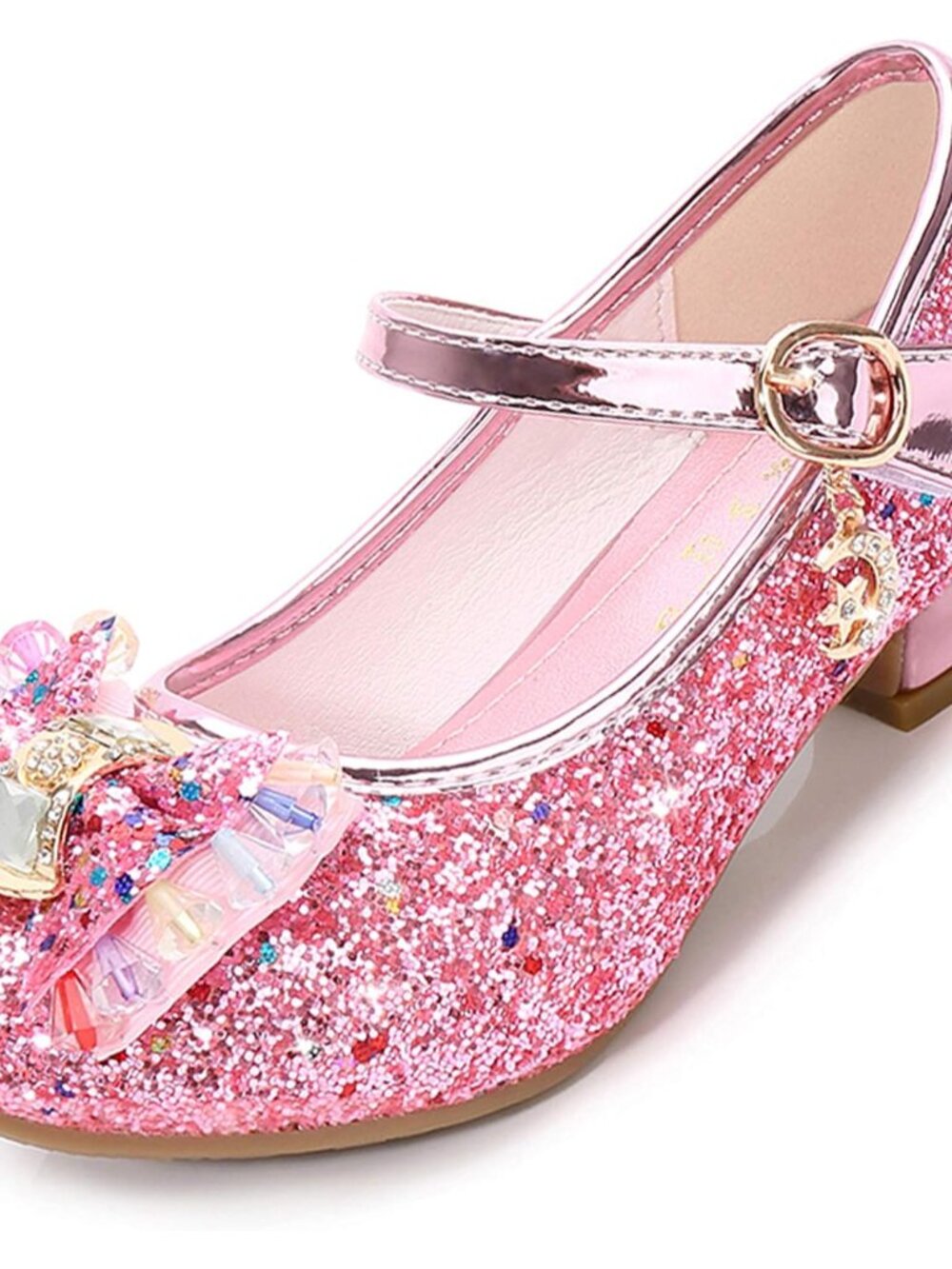 Girls Dress Shoes Wedding Party Heel Mary Jane Princess Flower Shoes Toddler/Lit